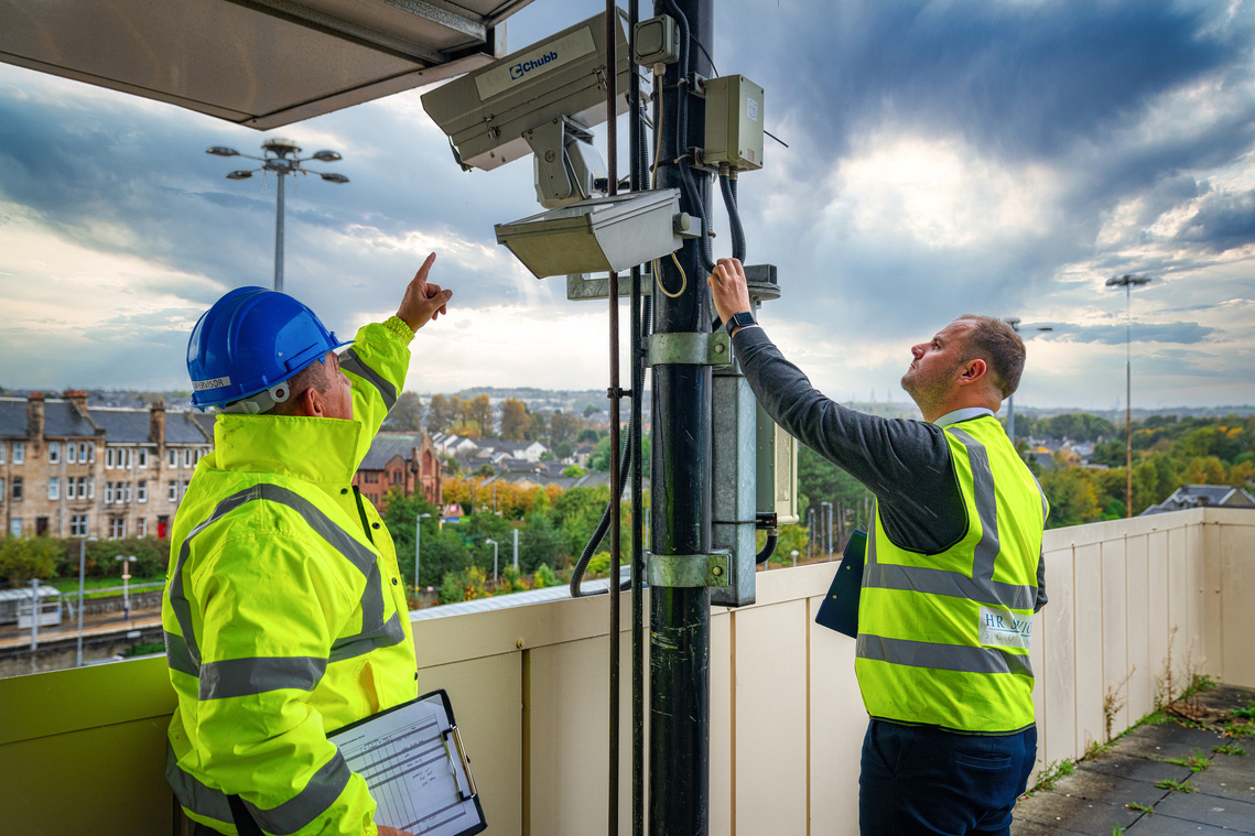 Glasgow Commercial Photography of security installation for HR Services Scotland - Photography by Nate Cleary
