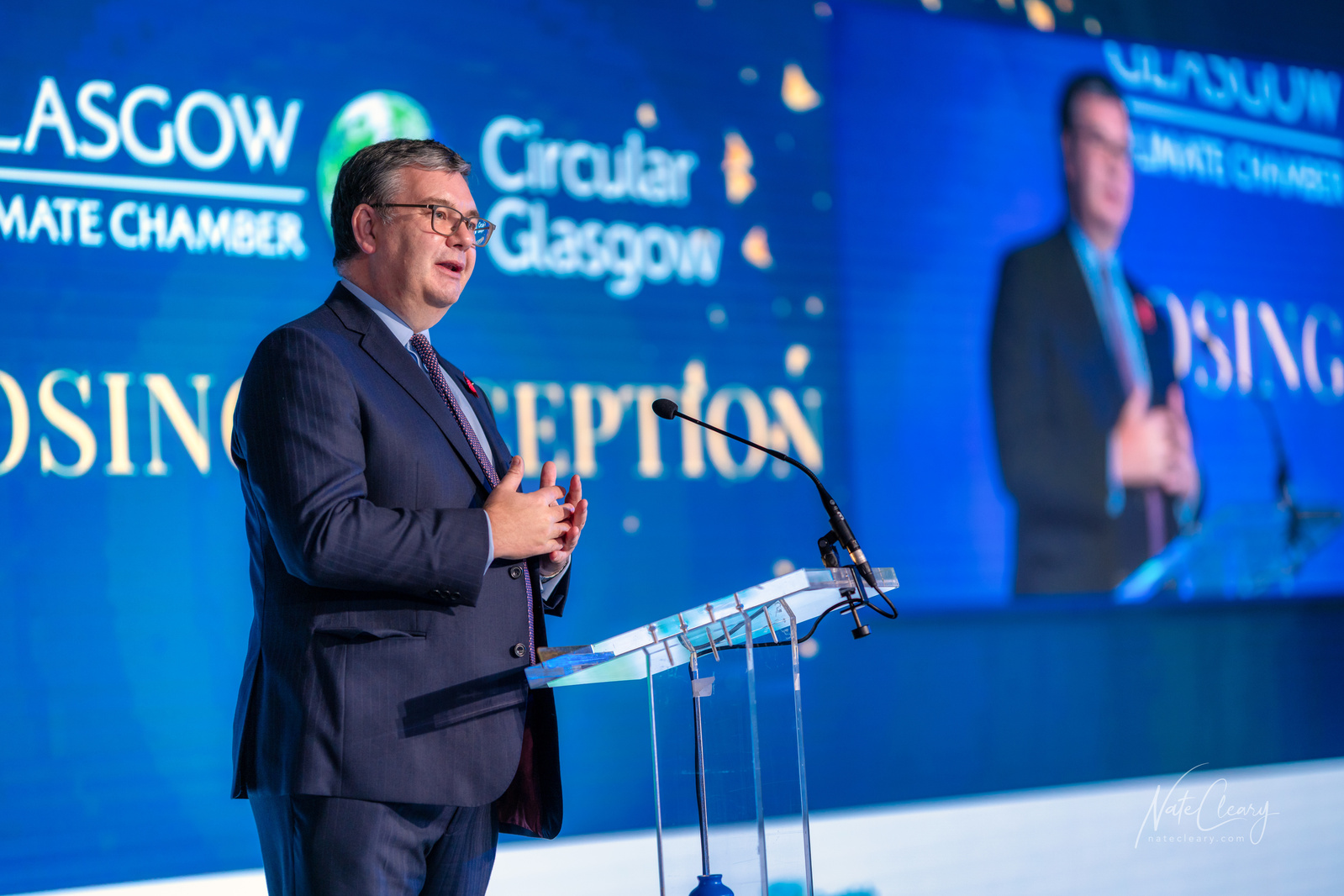 Speaker presents at Glasgow Chamber of Commerce event in Scotland- Photography by Nate Cleary