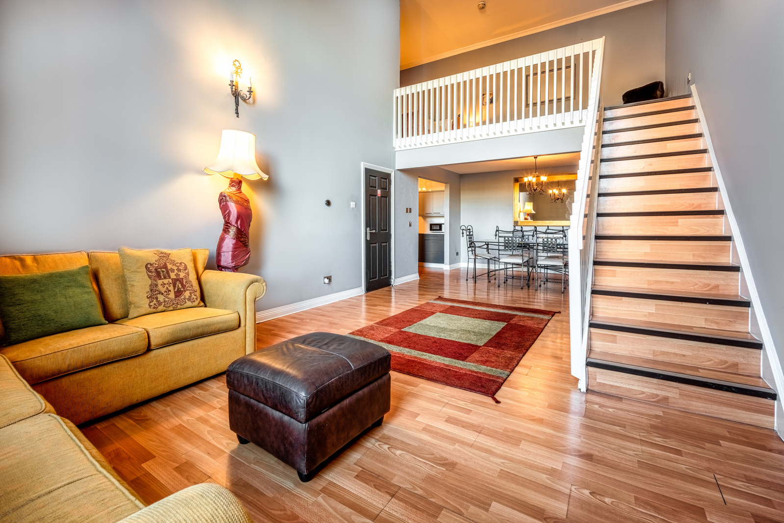 Living room and stairs for Scotland Interior HDR Property - Photography by Nate Cleary