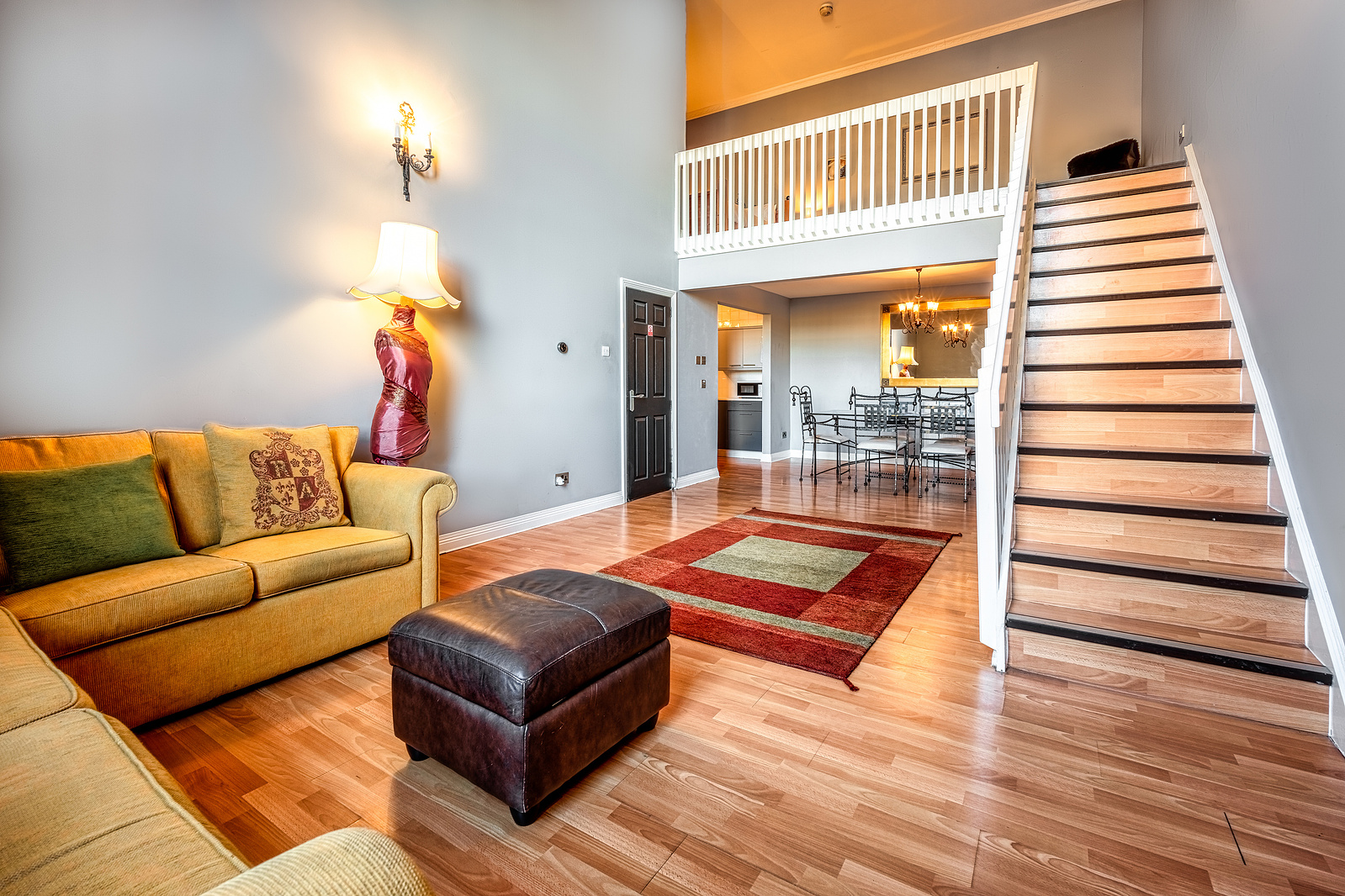 Living room and stairs for Scotland Interior HDR Property - Photography by Nate Cleary