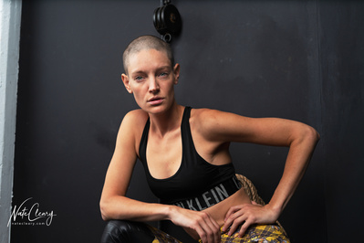Best Scotland agency model poses for creative clothing brand in studio for Glasgow top fashion photographer at commercial photoshoot - Photography by Nate Cleary