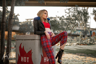 Best model in Scotland poses for creative clothing brand at skate park for top fashion photographer in Glasgow at commercial photoshoot - Photography by Nate Cleary