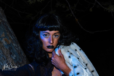 Best Glasgow model poses for creative clothing brand in a field for Scotland top fashion photographer at commercial photoshoot - Photography by Nate Cleary