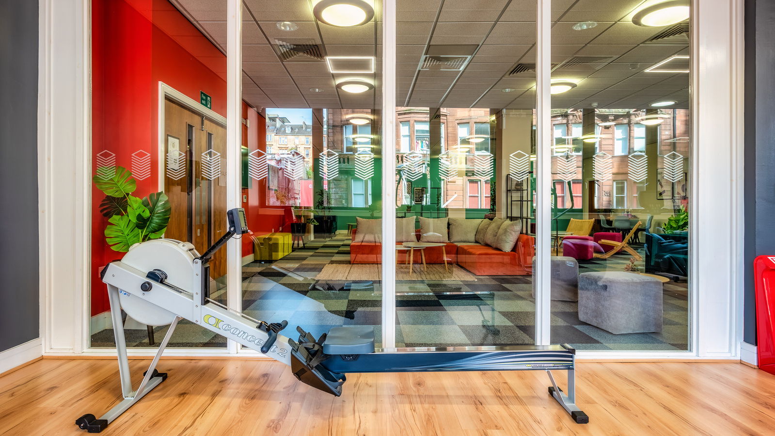 Gym for Scotland Interior Property Student Housing in Glasgow - Photography by Nate Cleary