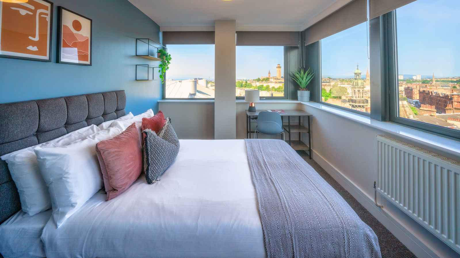 Bedroom for Scotland Interior Property Student Housing in Glasgow - Photography by Nate Cleary
