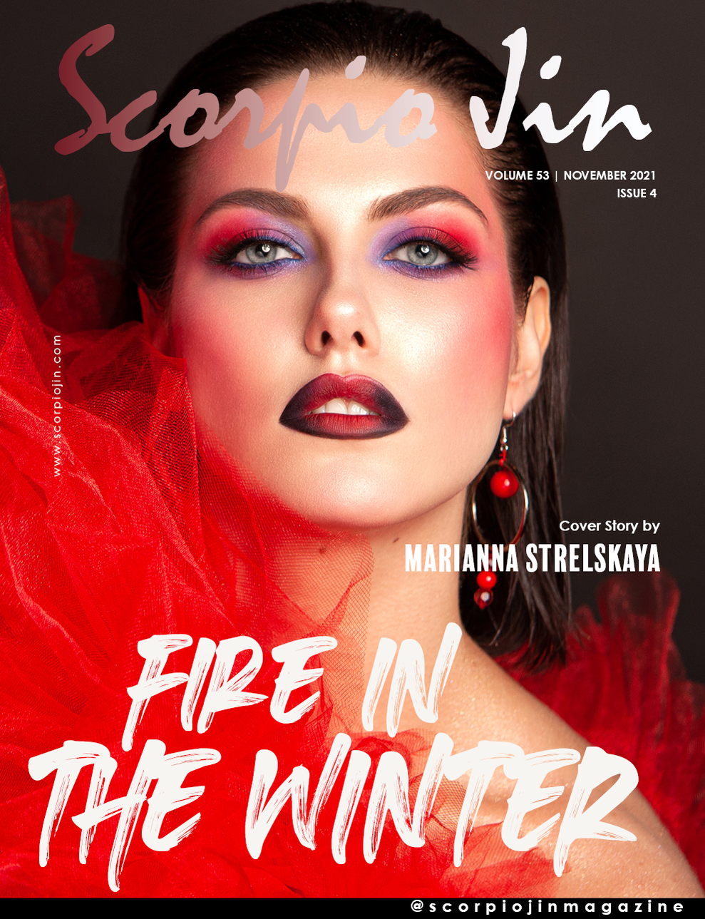 Model posing for commercial fashion magazine cover - Photography by Nate Cleary