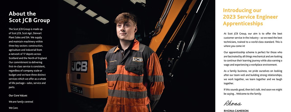 Commercial Marketing Campaign photography for Scot JCB, Scot AGRI in Glasgow - Photography by Nate Cleary