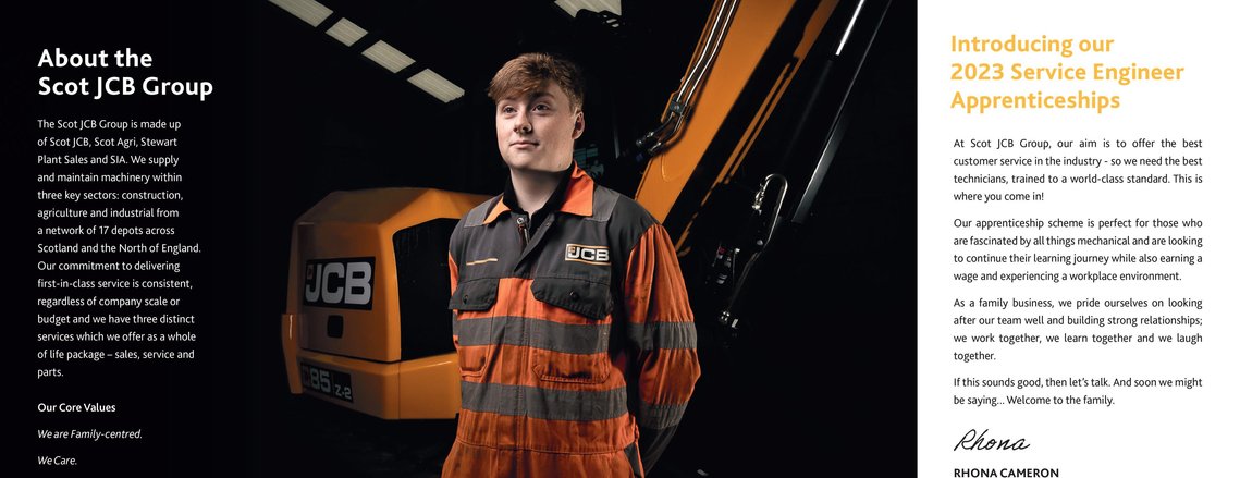 Commercial Marketing Campaign photography for Scot JCB, Scot AGRI in Glasgow - Photography by Nate Cleary