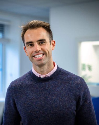 Scotland client posing for corporate headshots from SSUK - Photography by Nate Cleary