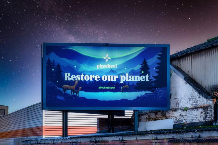 Glasgow Commercial Photographer for Pinwheel billboard ad during COP-26 Scotland - Photography by Nate Cleary
