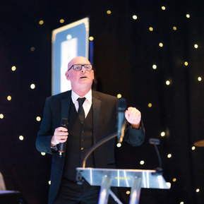 Speaker presents at Kilbryde Hospice Ladies Lunch event in Scotland- Photography by Nate Cleary