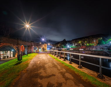 City lighting at night image for SSUK Lighting for Scotland Architecture HDR Property - Photography by Nate Cleary