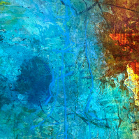 Brand New! I think this one is 'Shoal Shadow II', but not sure at the moment. Available unframed, but mounted and bagged. Acrylic and mixed media.