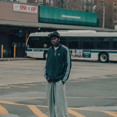 Behind what's left of the 165th Street Bus Terminal 