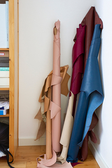 Selected colours of leather from my collection of Italian leather