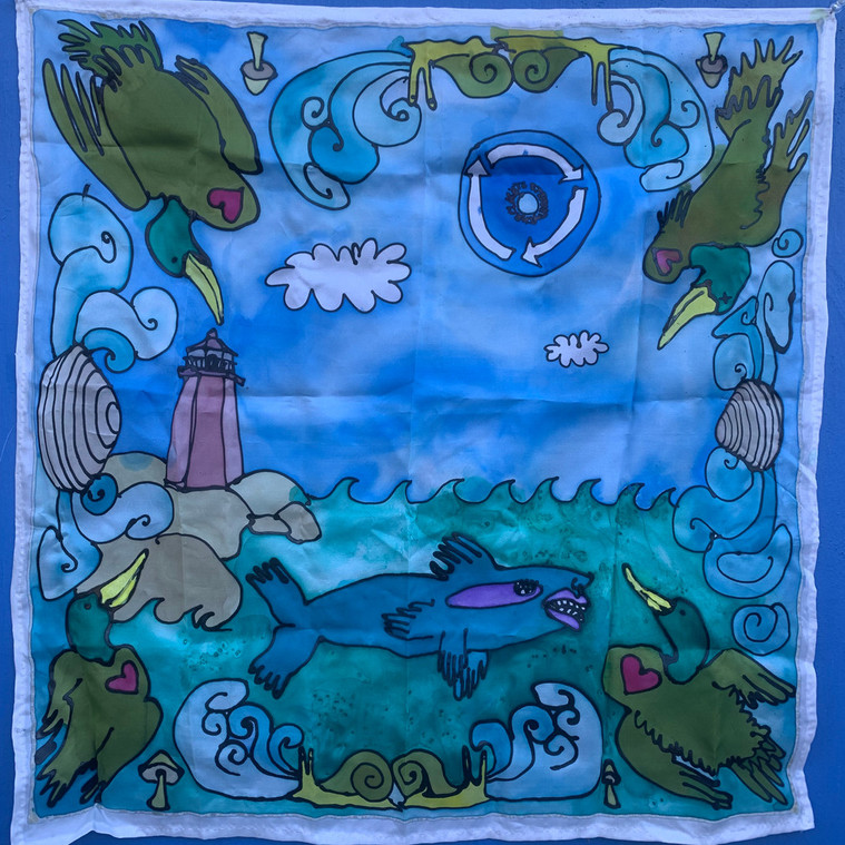 From Here to Eternity, painting on silk, 2024 