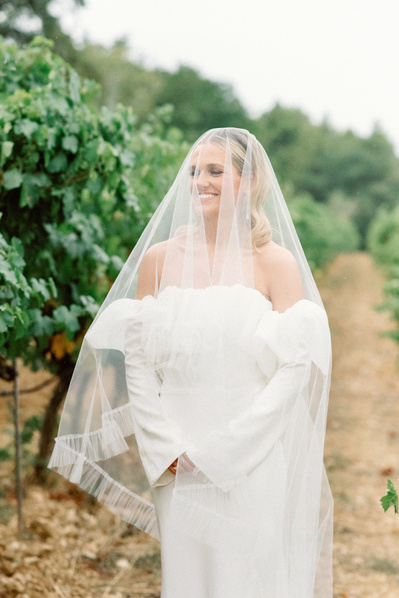 Luxury Provence wedding at Château Grand Boise, France. South of France wedding photographer. Destination wedding Photographer. Newhite wedding dress. Bridal fashion. 