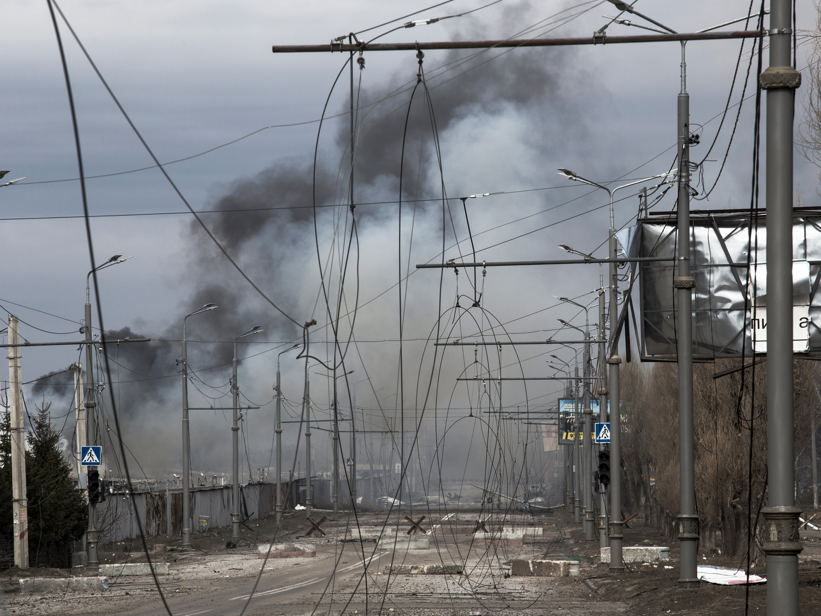 Front line district of Saltivka a northeastern suburb of Kharkiv damaged by periodic shelling from Russia army. Kharkiv under shelling by Russian army, Ukraine. 28 March 2022.