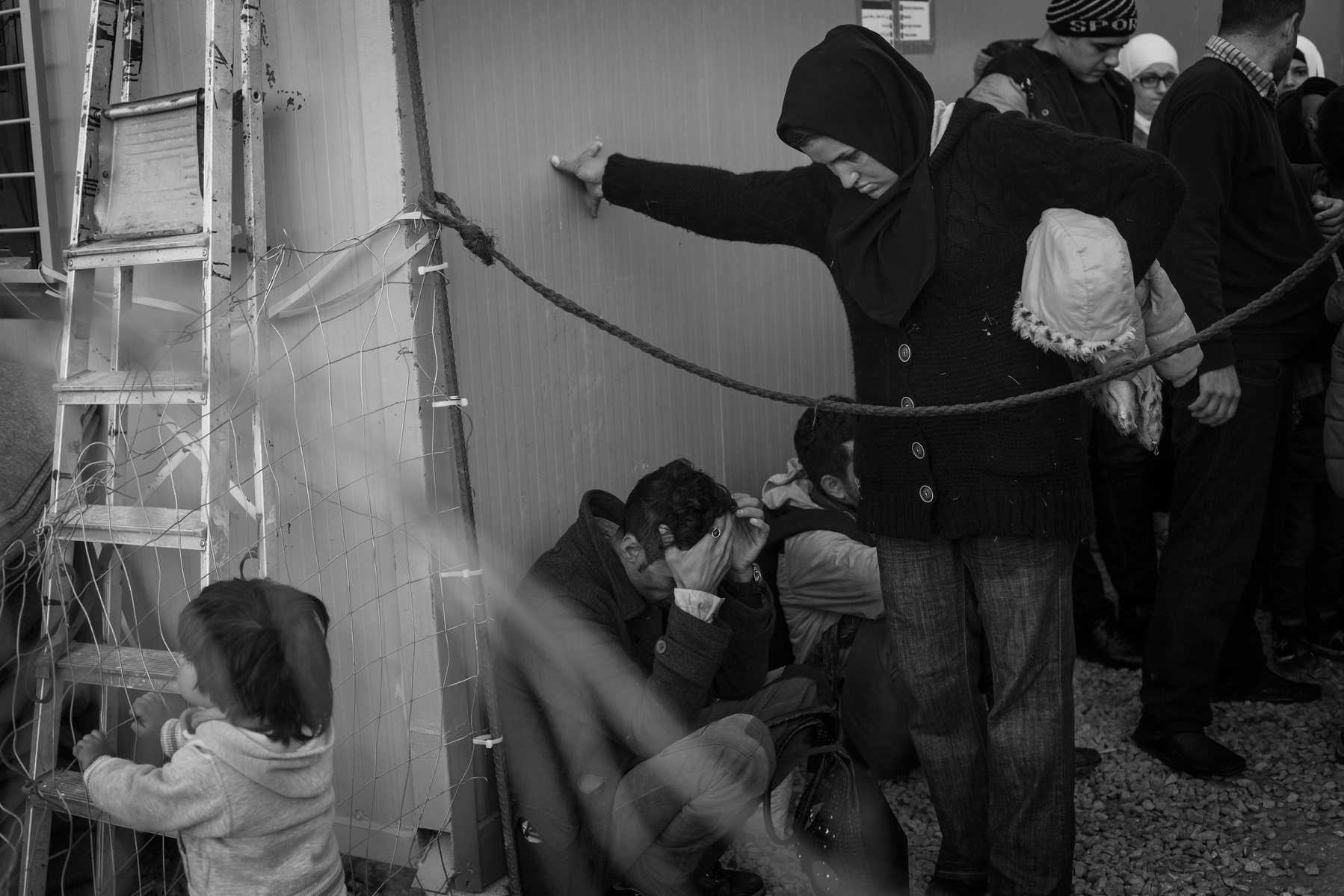 Refugees from Afghanistan and Syria arrived in boats on the shores of Lesbos are directed in a transit camp near Skala Sikaminias, Greece on 06
November, 2015. Lesbos, the Greek vacation island in the Aegean Sea between Turkey and Greece, faces massive re