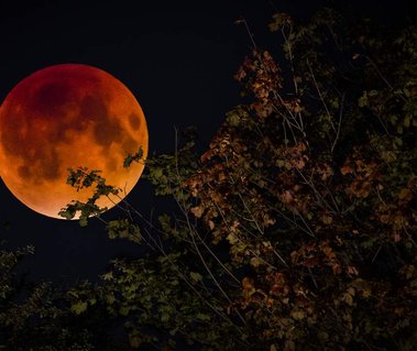 Super blood moon during total Lunar Eclipse
