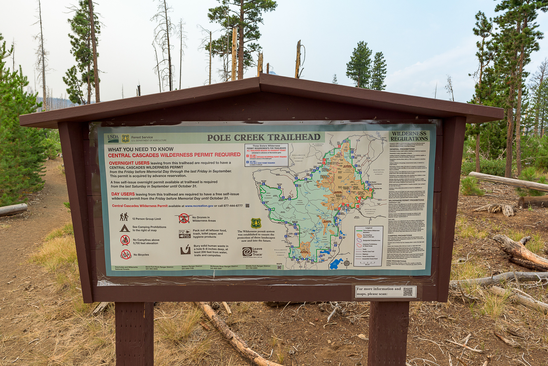 Pole Creek Trailhead.