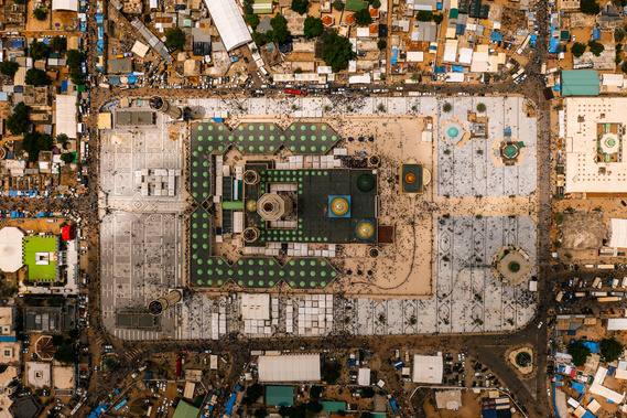 The great mosque of Touba. Drone Image, taken by Bryan Ham Photography