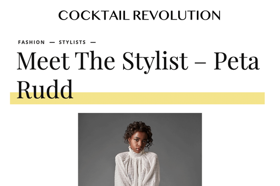 cocktail revolution article on stylist peta rudd