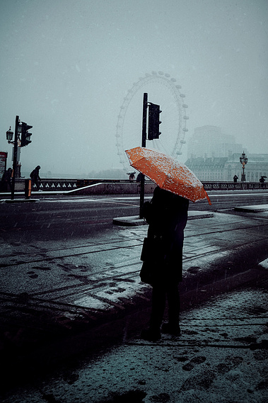 London in the snow 