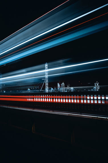 Light trails on Waterloo bridge 