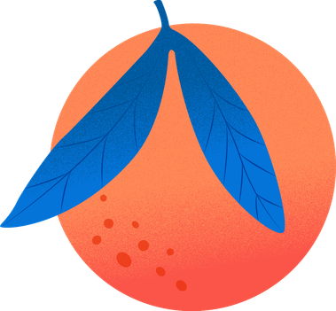 Orange with a blue stem, Logo of Natalia