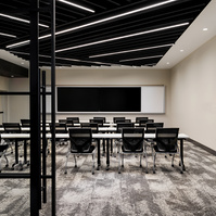 Commercial Architecture Photography of a meeting room, located in Saint Louis, Missouri