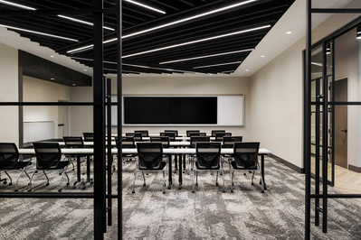 Commercial Architecture Photography of a meeting room, located in Saint Louis, Missouri