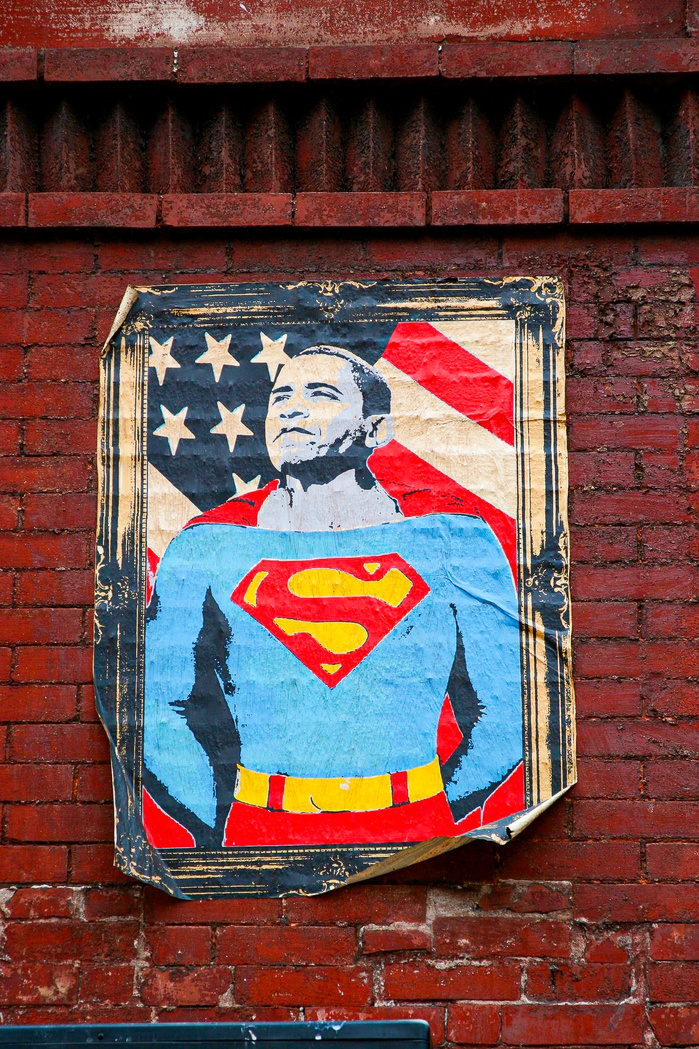 Celebrating Obama's victory. Lower East Side, New York City.