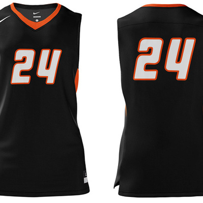 Black sleeveless sports jersey bearing the number 24 in Nike's Cougars font numerals.