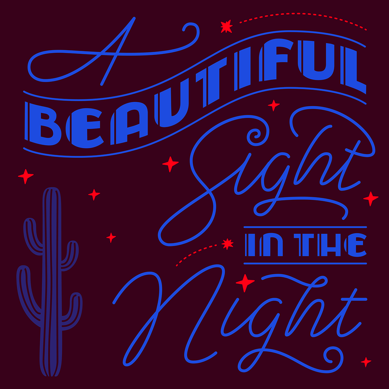 A custom lettered composition of the phrase 