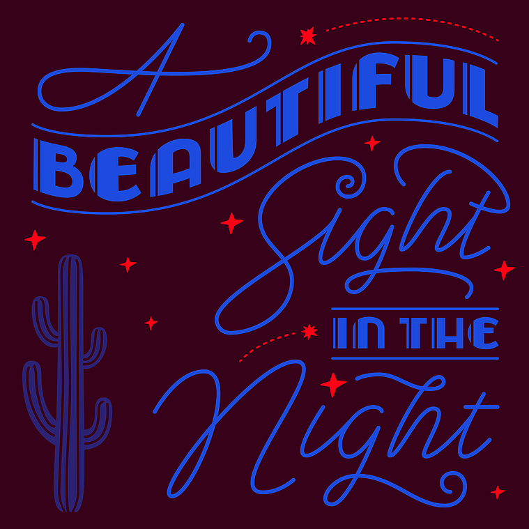 A custom lettered composition of the phrase 