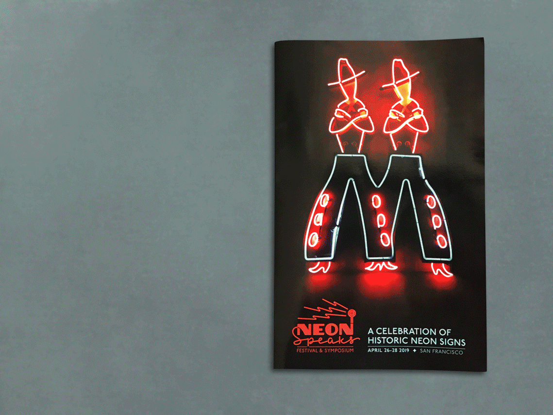 Several interior spreads from the Neon Speaks festival program.