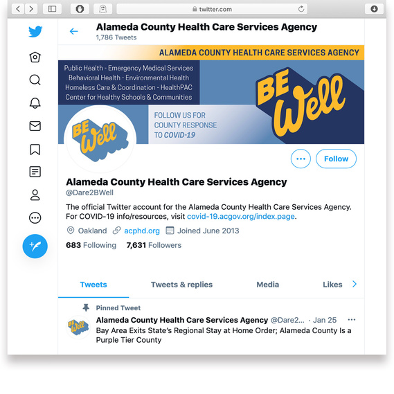 Twitter profile for the 