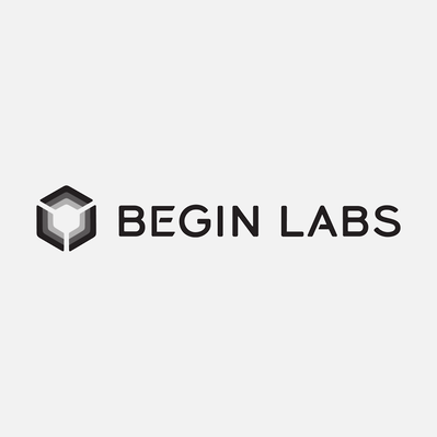 Black and white logo design that says "Begin Labs."