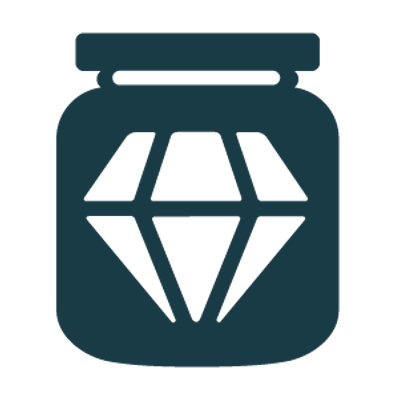jar with diamond symbol