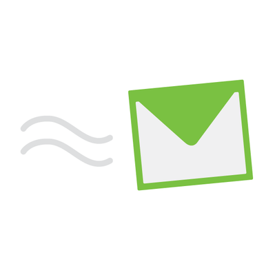 envelope with motion lines