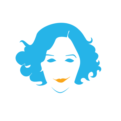 female with chin length curly hair