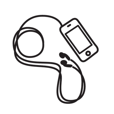ipod with earbuds
