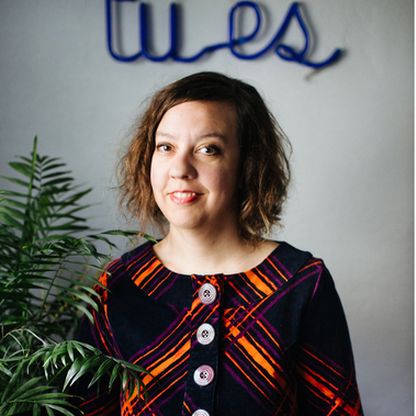 Portrait of Kate Widdows, designer, letterer, and neon aficionado.