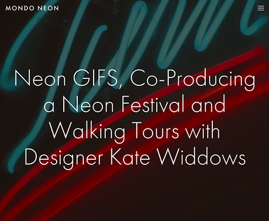 headline image for the Mondo Neon podcast interview with Kate Widdows.