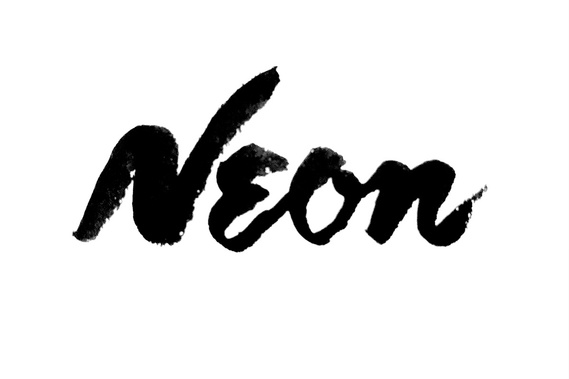 Messy brush script lettering of the word 