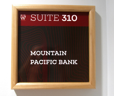Shilshole West suite signage in the Ballard Seattle office building.
