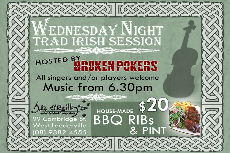 The Broken Pokers J.B. O'Reilly's traditional Irish session