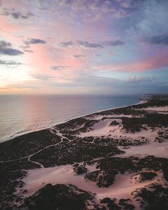 Chad Gerber Photography Australia Beach Sunset Sand Dunes Drone Aerial Shot