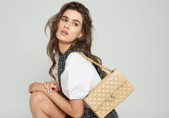 Studio eCommerce Product Handbag Photography with professional model